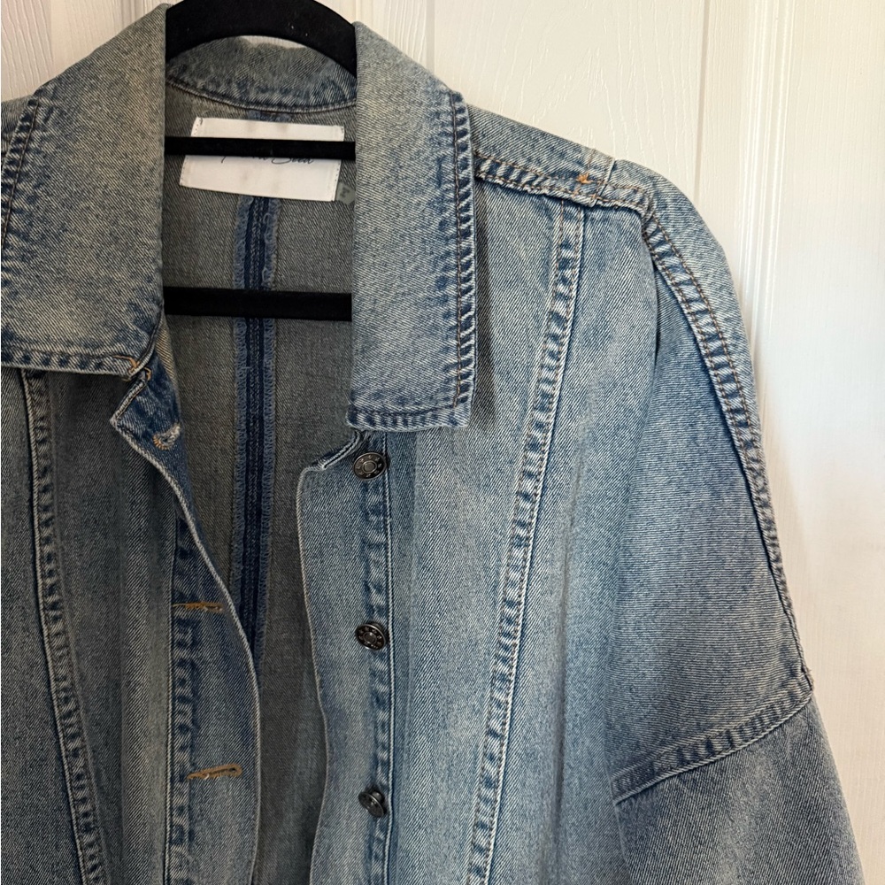 Mustard Seed Denim Bomber Jacket - Picture 3 of 8